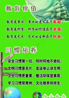教育价值挂画图片