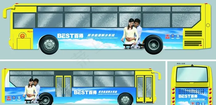 best百得 车体广告图片cdr矢量模版下载