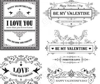 情人节花纹边框图片