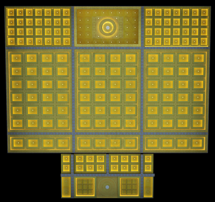 大雄宝殿吊顶平面图图片