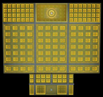 大雄宝殿吊顶平面图图片
