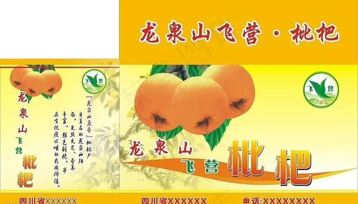 枇杷包装图片cdr矢量模版下载