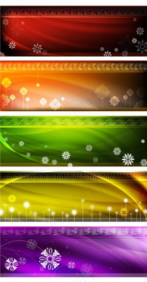 绚丽植物条纹背景