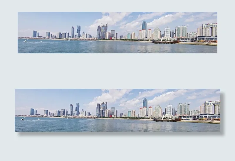 海边城市美景风光摄影图片