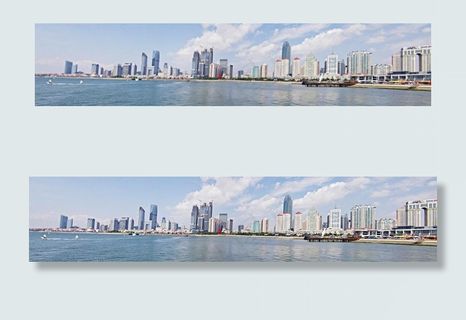 海边城市美景风光摄影图片