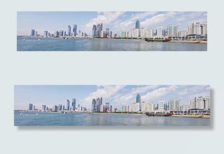 海边城市美景风光摄影图片