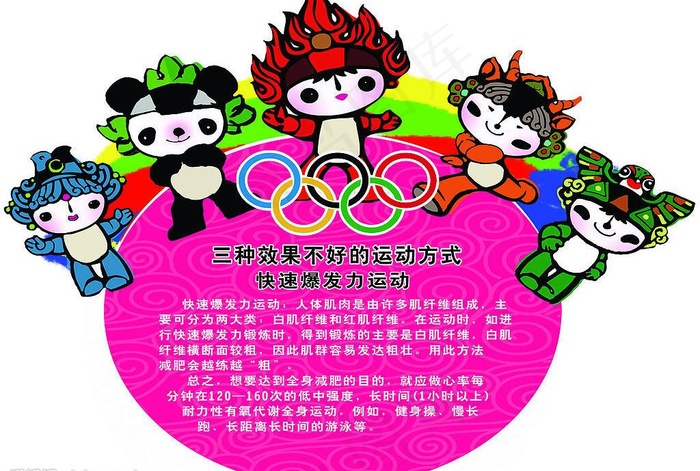 奥运 福娃 五环 体育图片psd模版下载