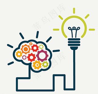 大脑与灯泡连线图片