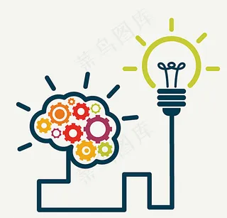 大脑与灯泡连线图片