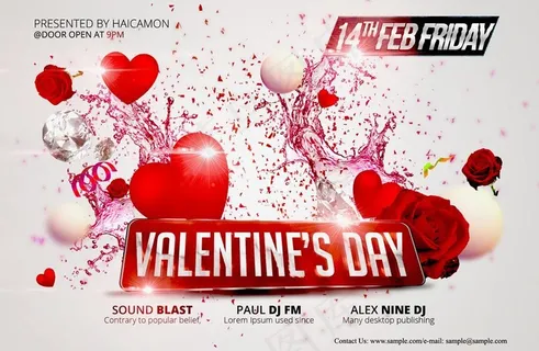 情人节海报 爱情派对图片