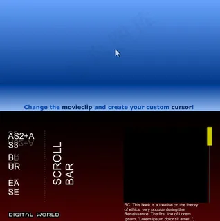 鼠标指针和滚动条as特效flash... 鼠标指针和滚动条as特效flash...