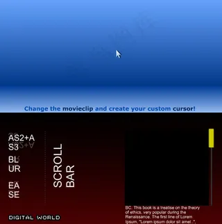 鼠标指针和滚动条as特效flash...
