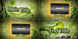 时尚花纹生长花边相框中的AE展示