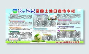 全国土地日宣传栏图片