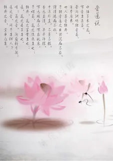 提诗莲花中国风背景图
