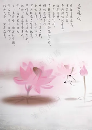 提诗莲花中国风背景图