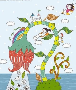 矢量儿童插画图片