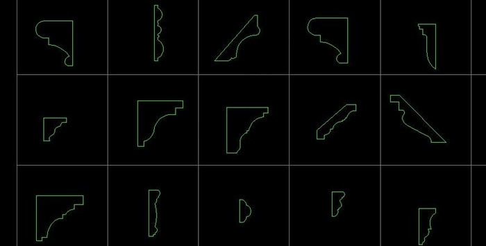 欧式木线条总集cad图片