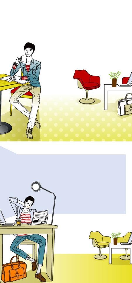 加班图片ai矢量模版下载