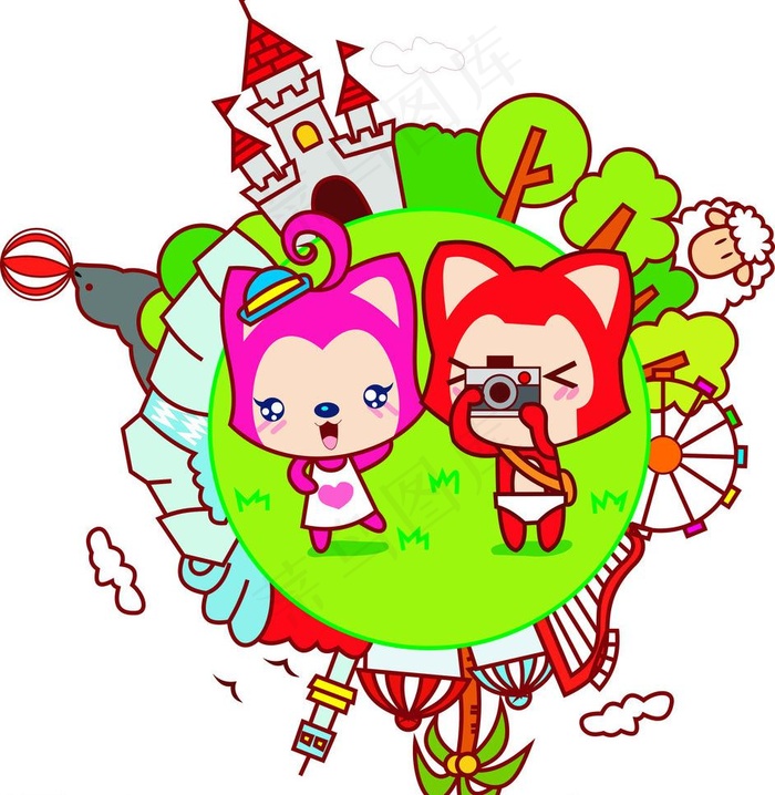 阿狸图片cdr矢量模版下载