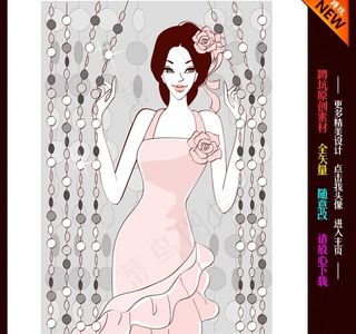 婚礼 婚庆 插画图片