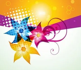 时尚色彩背景矢量