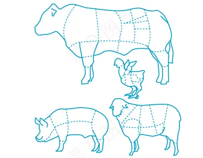 动物简画矢量元素