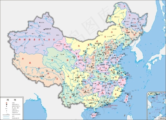 中国地图矢量图