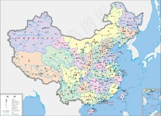 中国地图矢量图