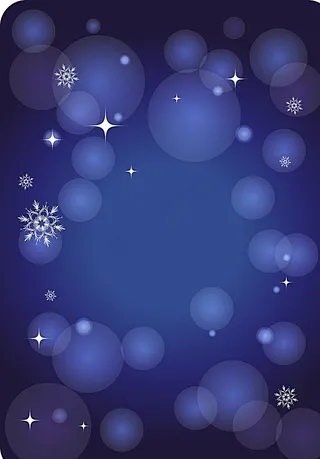 蓝色梦幻雪花背景图片