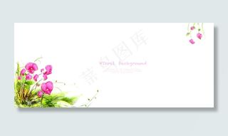 粉红色蝴蝶兰花纹PSD分层素