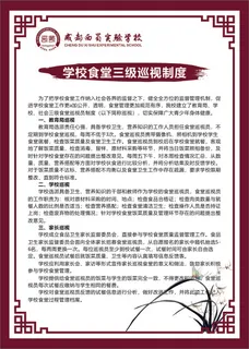 学校食堂三级巡视制度