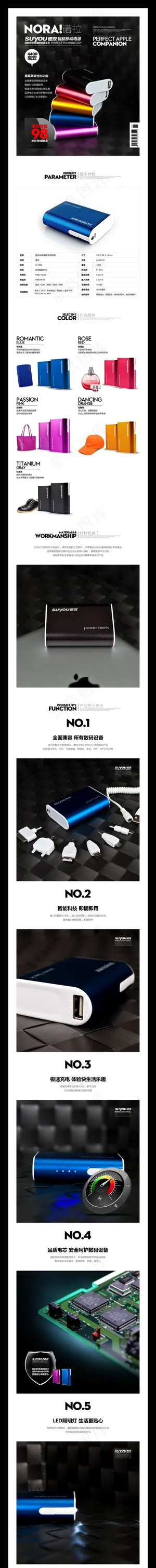 淘宝充电宝详情页海报