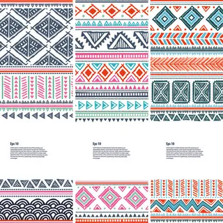 圣诞节banner矢量民族图案01