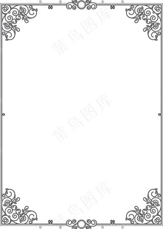 精美古典花边边框设计矢量素材