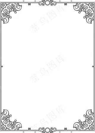 精美古典花边边框设计矢量素材