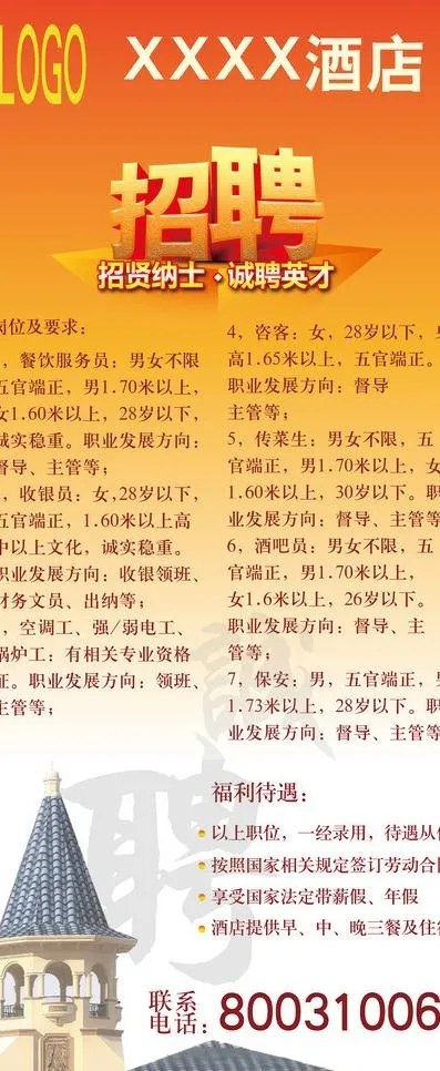 酒店招聘图片eps,ai矢量模版下载