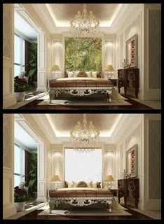 欧式客厅电视背景墙玄关图样机画册印...