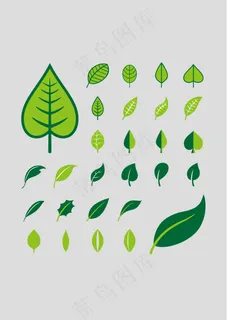 清新彩绘树叶
