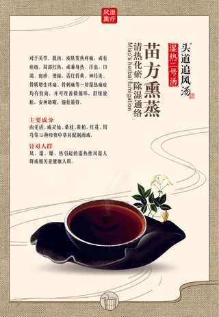 统苗方熏蒸头道汤通经络活血