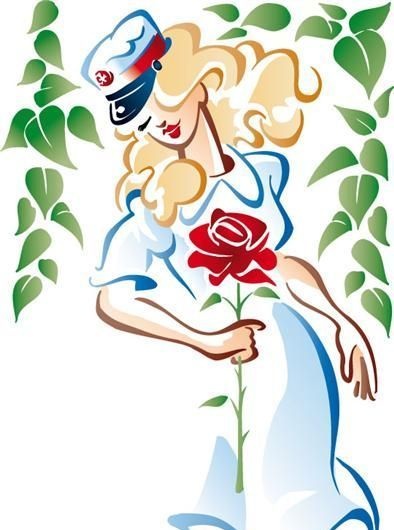 美女卡通插图矢量素材