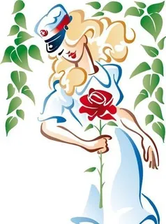 美女卡通插图矢量素材 美女卡通插图矢量素材