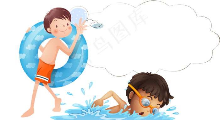 校园游泳小报游泳招生小报模版