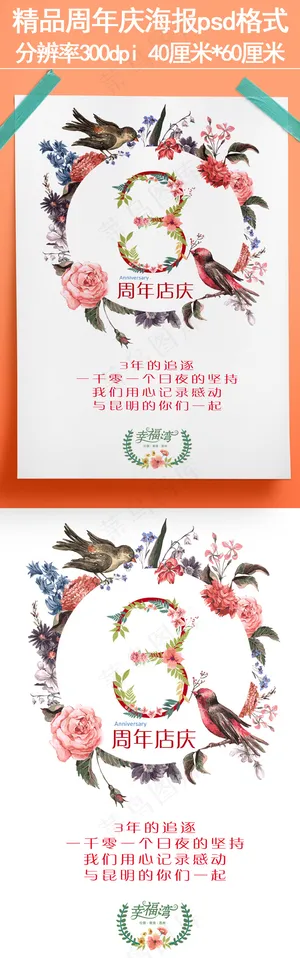 鸟语花香周年店庆感恩回馈