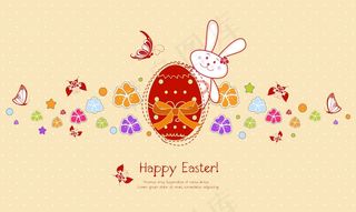 背景矢量复活节兔
