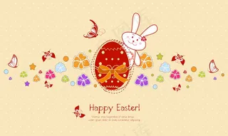 背景矢量复活节兔