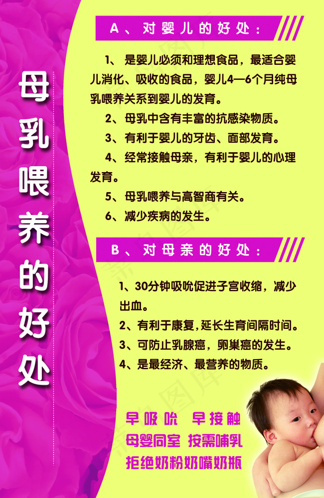 母乳喂养的好处psd模版下载
