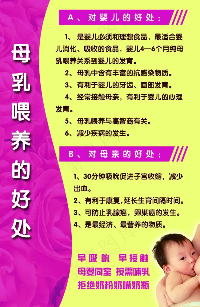 母乳喂养的好处psd模版下载