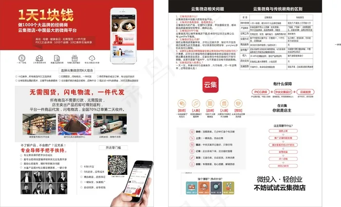 云集微店海报cdr矢量模版下载