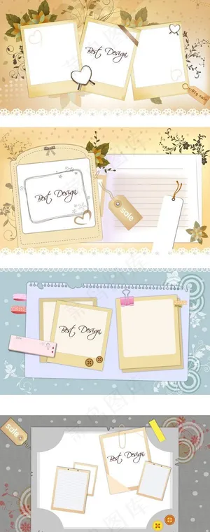 笔记本的留言板背景矢量素材 笔记本的留言板背景矢量素材
